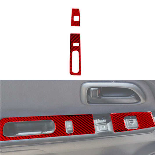 4Pcs Carbon Fiber Left Of Steering Wheel Cover Trim for Honda for Civic Si 2002-2005 v