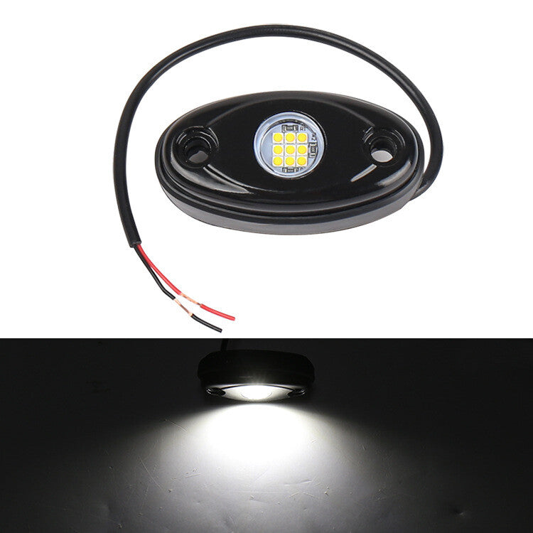 2 PC White LED Rock Lights for JEEP Offroad Truck ATV UTV Underbody Wheel Light