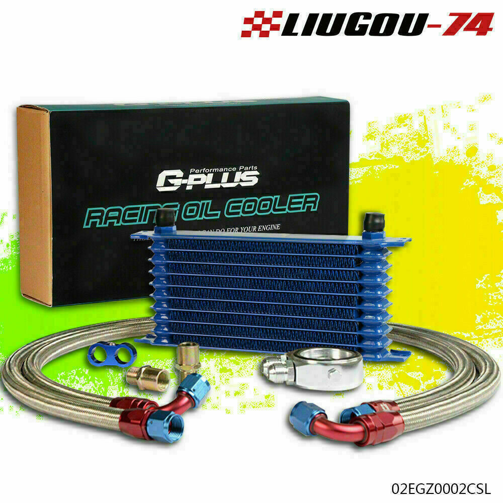 Suitable for 10-row universal all-aluminum engine 10AN oil cooler + filter adapter kit Q