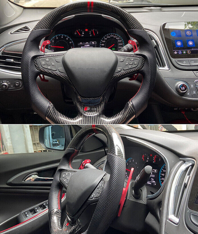 for Chevrolet Malibu 2016-24 Red Aluminum Steering Wheel Shift Paddle Shifter 2X