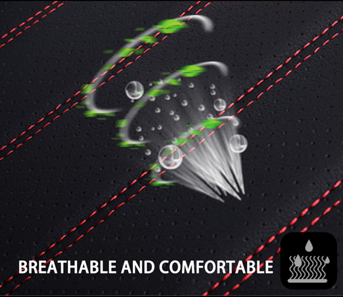 Car Front for Seat Cover Full Surround PU Leather Breathable Pad Mat Chair Cushion