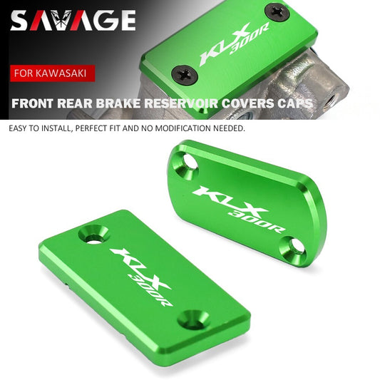 for KAWASAKI KLX300R 2020-2022 KLX 300R Front Rear Brake Fluid Reservoir Caps Q