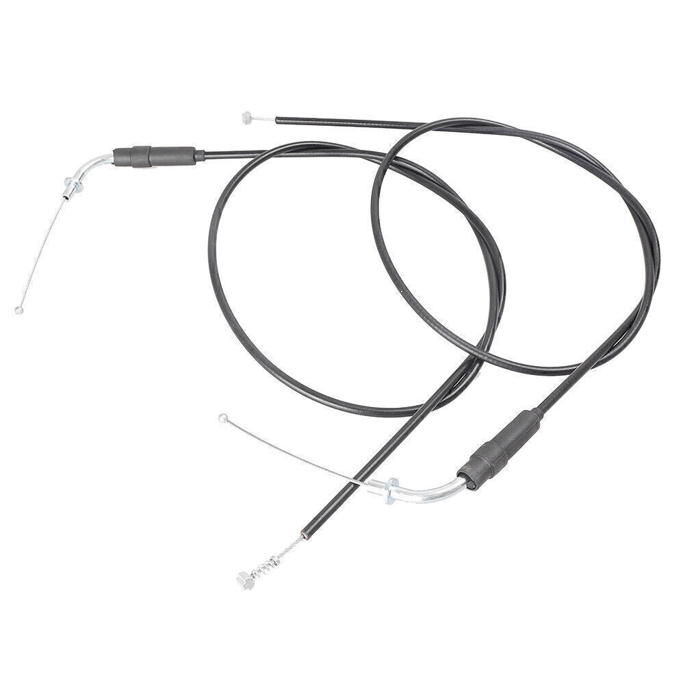 for Harley Sportster XL1200 XL883 2pcs Black Steel Motorcycle Throttle Cables Q