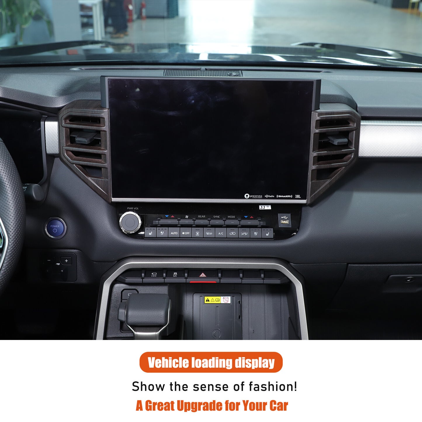 Matte Black ABS Navigation Screen Frame Trim for Jaguar 2013 - 2018 US- v