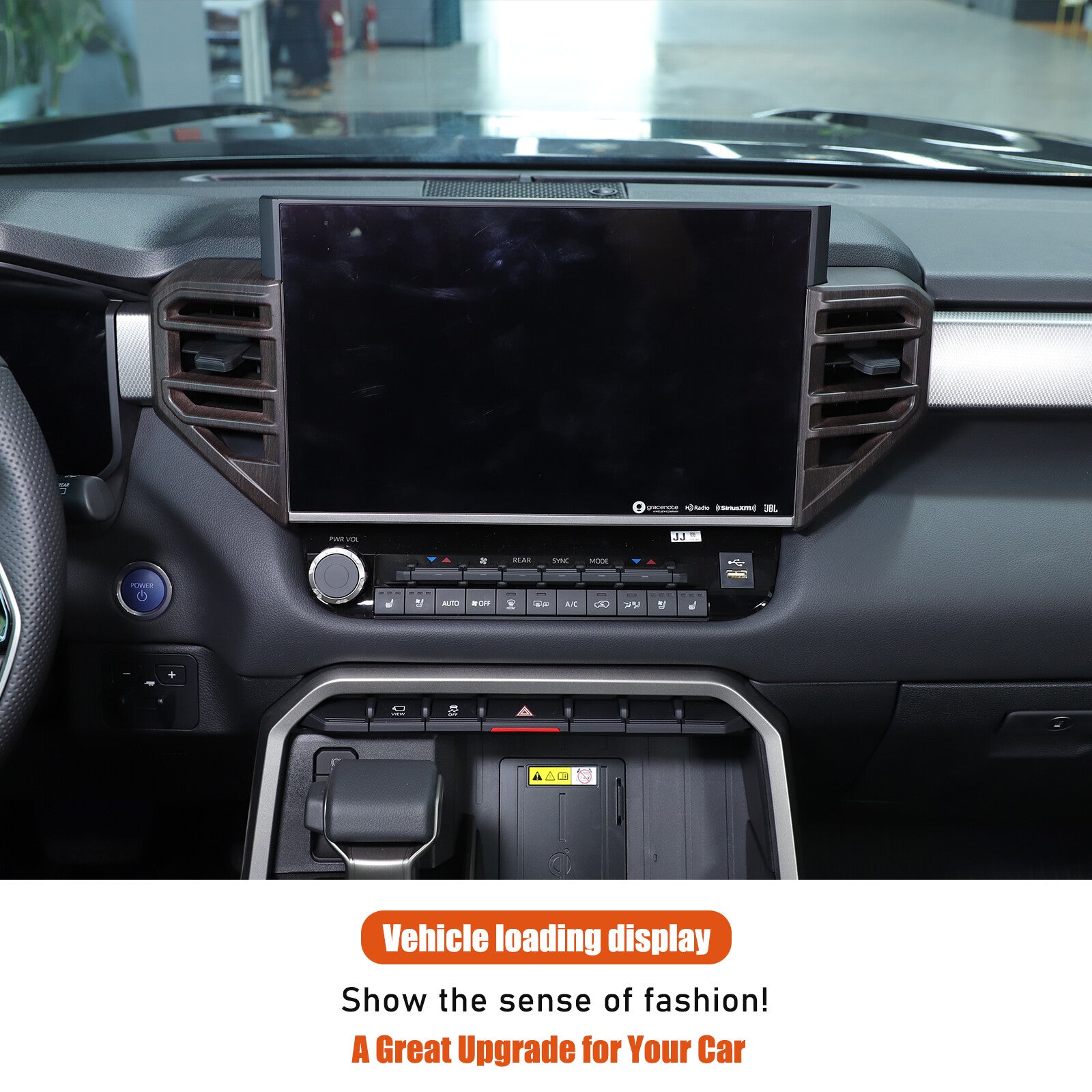 Matte Black ABS Navigation Screen Frame Trim for Jaguar 2013 - 2018 US- v