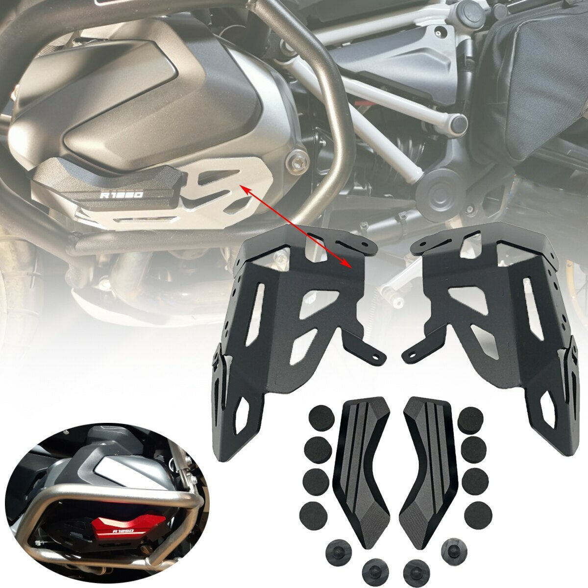 Engine Guard Cylinder Head Guards Protector Cover for BMW R1250GS ADV 2019 2020
