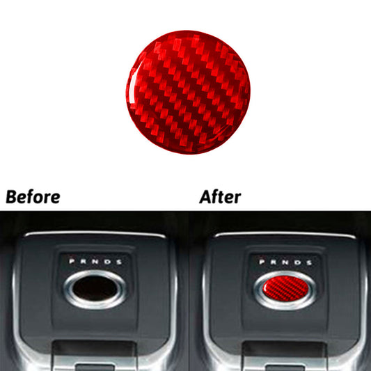 Red Carbon Fiber Shift Button Bezel for Land Rover Discovery Sport 2015-2019