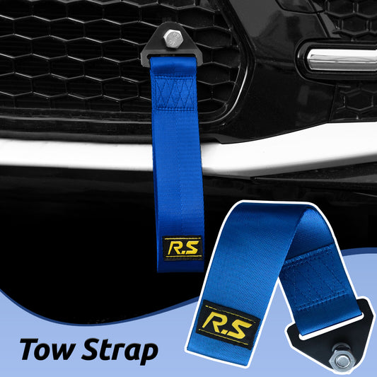 Car Tow Rope High Strength Racing Sports Drift Rally Towing Blue Strap Belt Hook Q