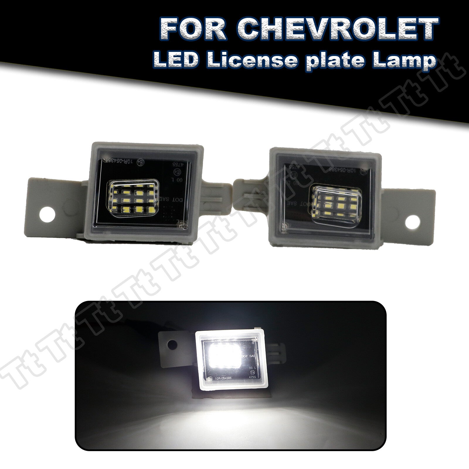 LED License Plate Light for Silverado for GMC for Sierra 1500 2500 HD 2014-2022- v