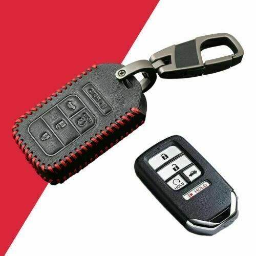 Fob Car Remote Key Cover Shell Bracket Leather Suitable for Honda for Civic Accord CR-V Pilot- Q