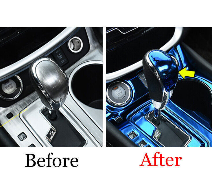 Inner Gear Shift Knob Head Cover Trim for Nissan Murano 2015-2021 Blue Titanium