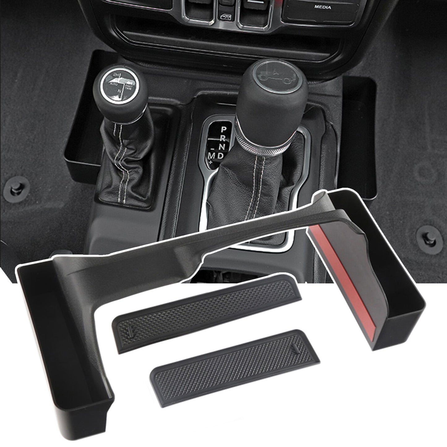 for Jeep for Wrangler JL 18-25 Transmission Side Tray Armrest Storage Box Accessories