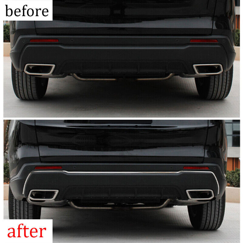 Chrome Steel Rear Bumper Protector Lower Strip 3PC for Honda CRV CR-V 23-24 B n
