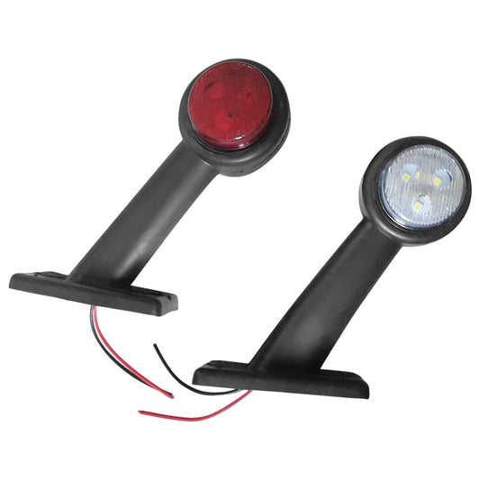 2X Led Side Marker Rear Outline Elbow Lights 12-24V Fits For Trailer Truck Lorry Q