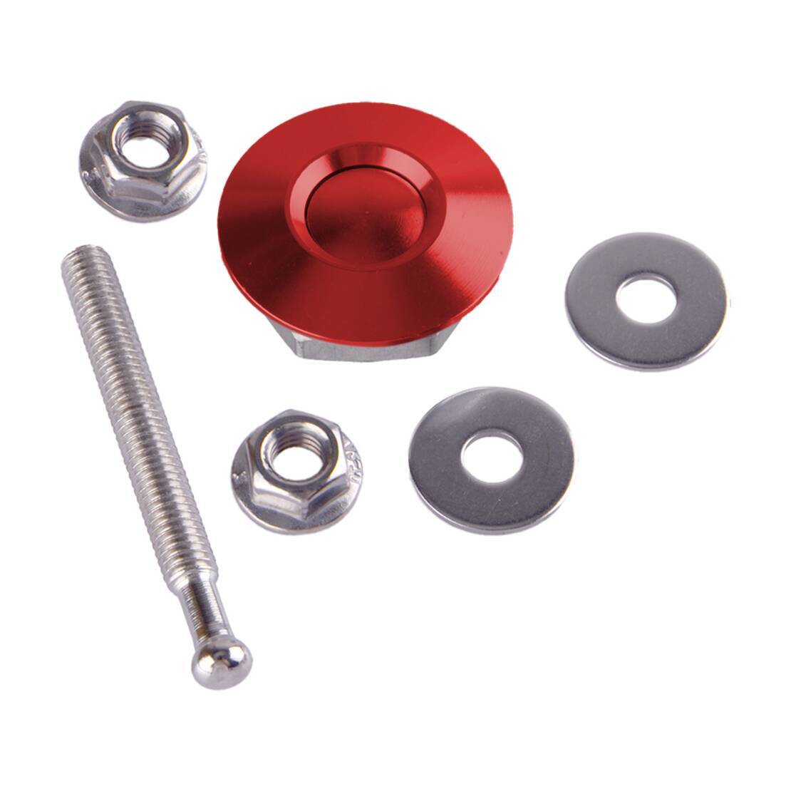 2pcs Red Push Button Quick Release Car Bumper Hood Pin Bonnet Lock Latch Clip v