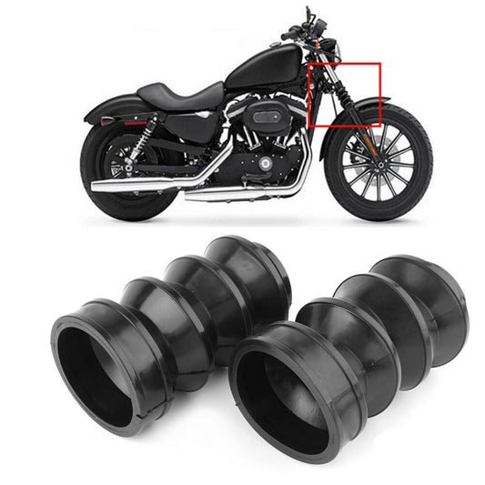 Front Fork Cover Gaiters Boots Rubber Fit for Harley Sportster XL883 XL1200 883 Q