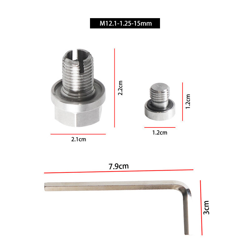 M12.1*1.25 Oil Drain Plug Self Tapping Oil Pan Thread Repair Kit with O-Ring Q