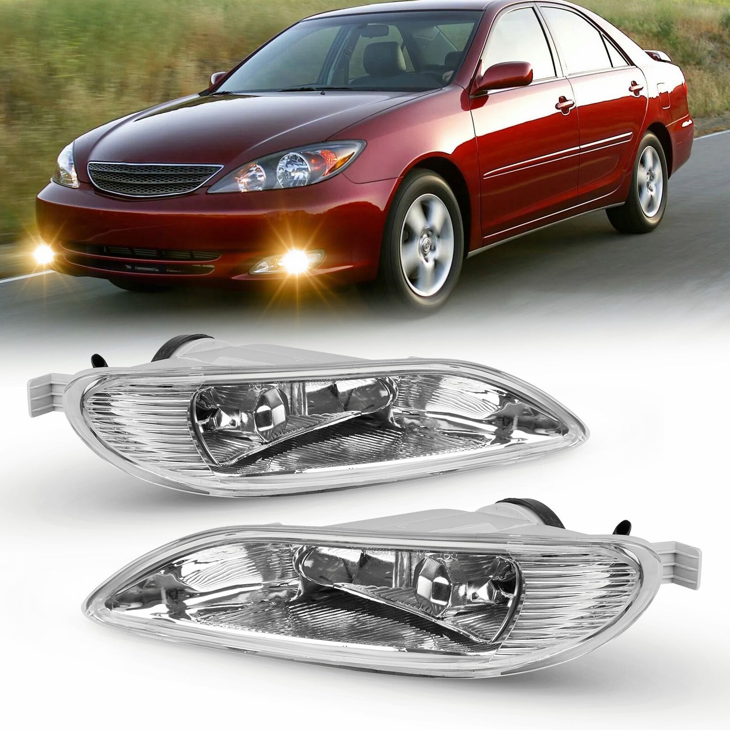 Fits 2002 - 2003 for Solara Front Bumper Fog Light 1 Pair Left and Right - v