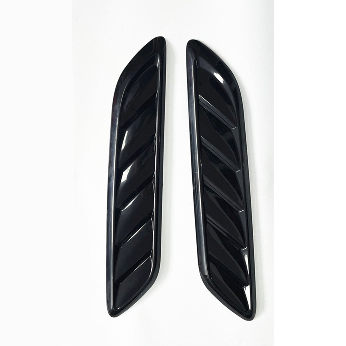 Glossy Black Car Air Flow Intake Hood Scoop Vent Louver Panel Bonnet Cover Decor Q