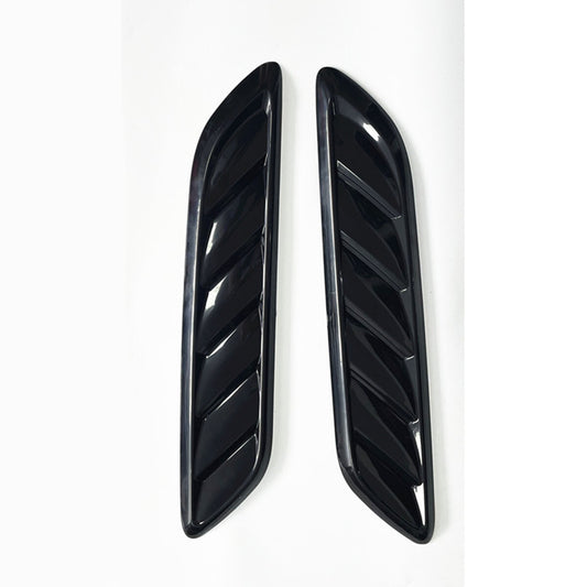 Glossy Black Car Air Flow Intake Hood Scoop Vent Louver Panel Bonnet Cover Decor Q
