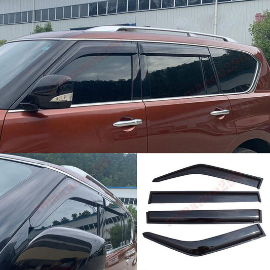 for Infiniti QX80 2014-2024 Smoke Window Wind Visor Rain Guard Vent Shade Shield