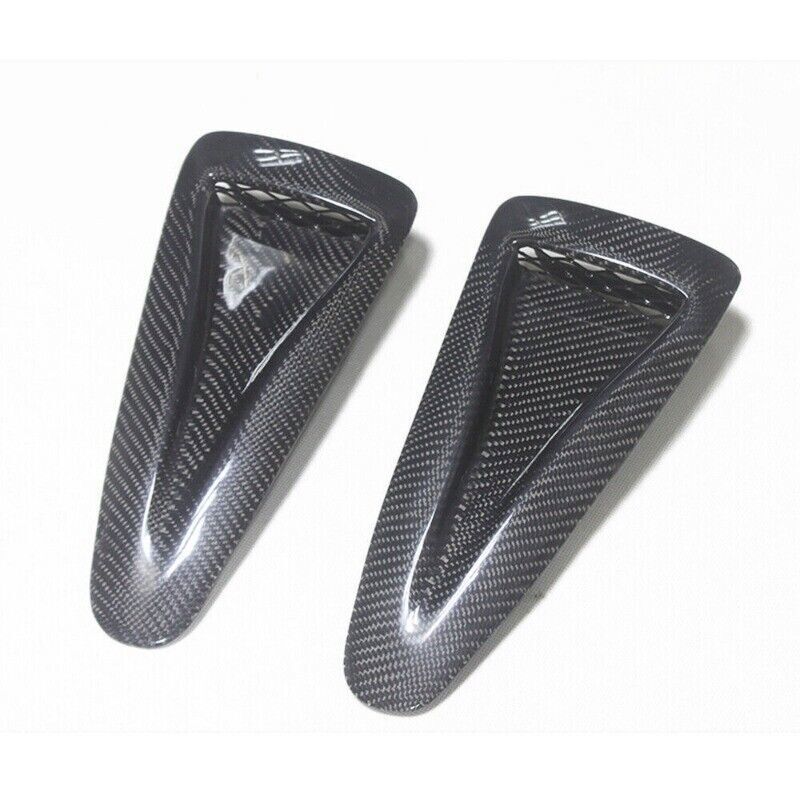 2X Carbon Fiber Exterior Hood Scoop Vent Black For R35 GTR US 2009-2020 B n