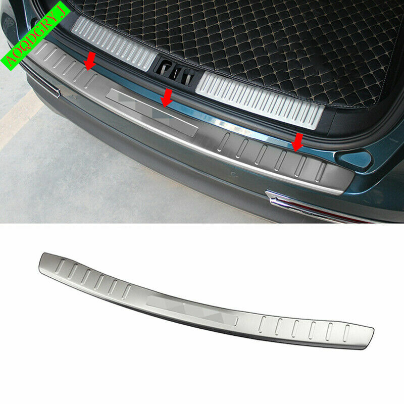 for Lincoln MKX 2015-2018 Silver Steel Rear Bumper Door Sill Pedal Protection 1X