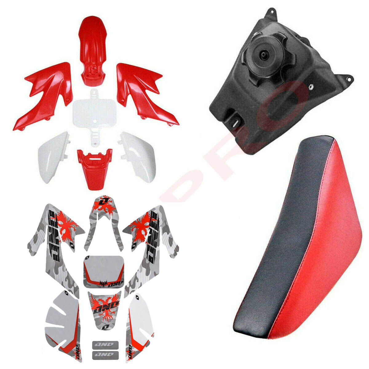 Plastics Fender Sticker Kit Fuel Tank for Seat for Honda CRF50 Pit Bike 70/110/125CC