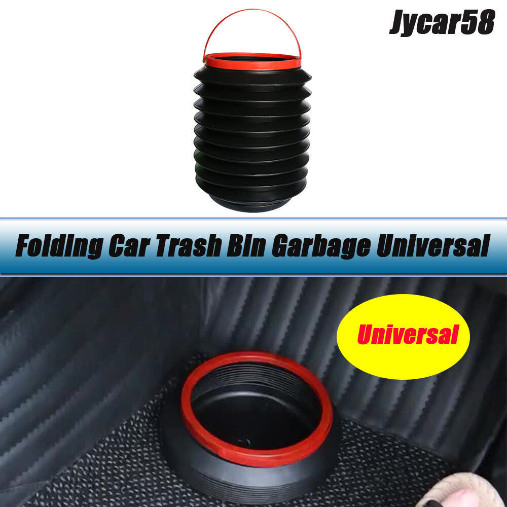 Retractable Folding Car Trash Bin Garbage Wash Telescopic Bucket Container 4L