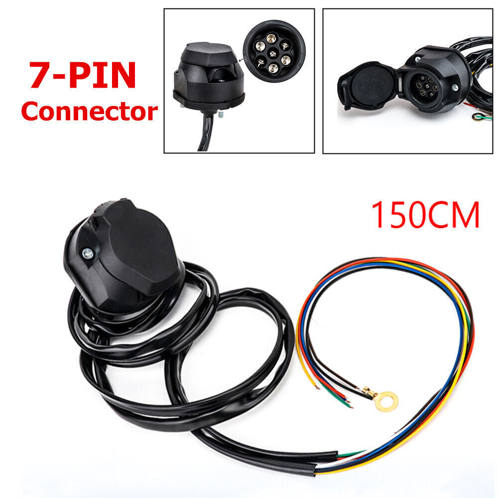 7-way trailer extension cable, 1.5m, 7-pin trailer connection cable plug kit - n