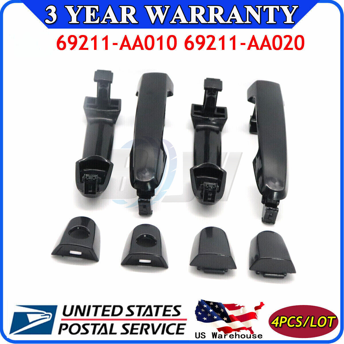 4-piece set of front, rear, left, and right door handles suitable for Corolla Matrix 03-08- v