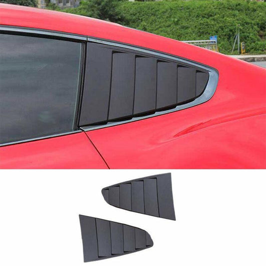 for Ford for Mustang 2015-2022 MP Matte Black Rear Side Window Quarter Louver Cover