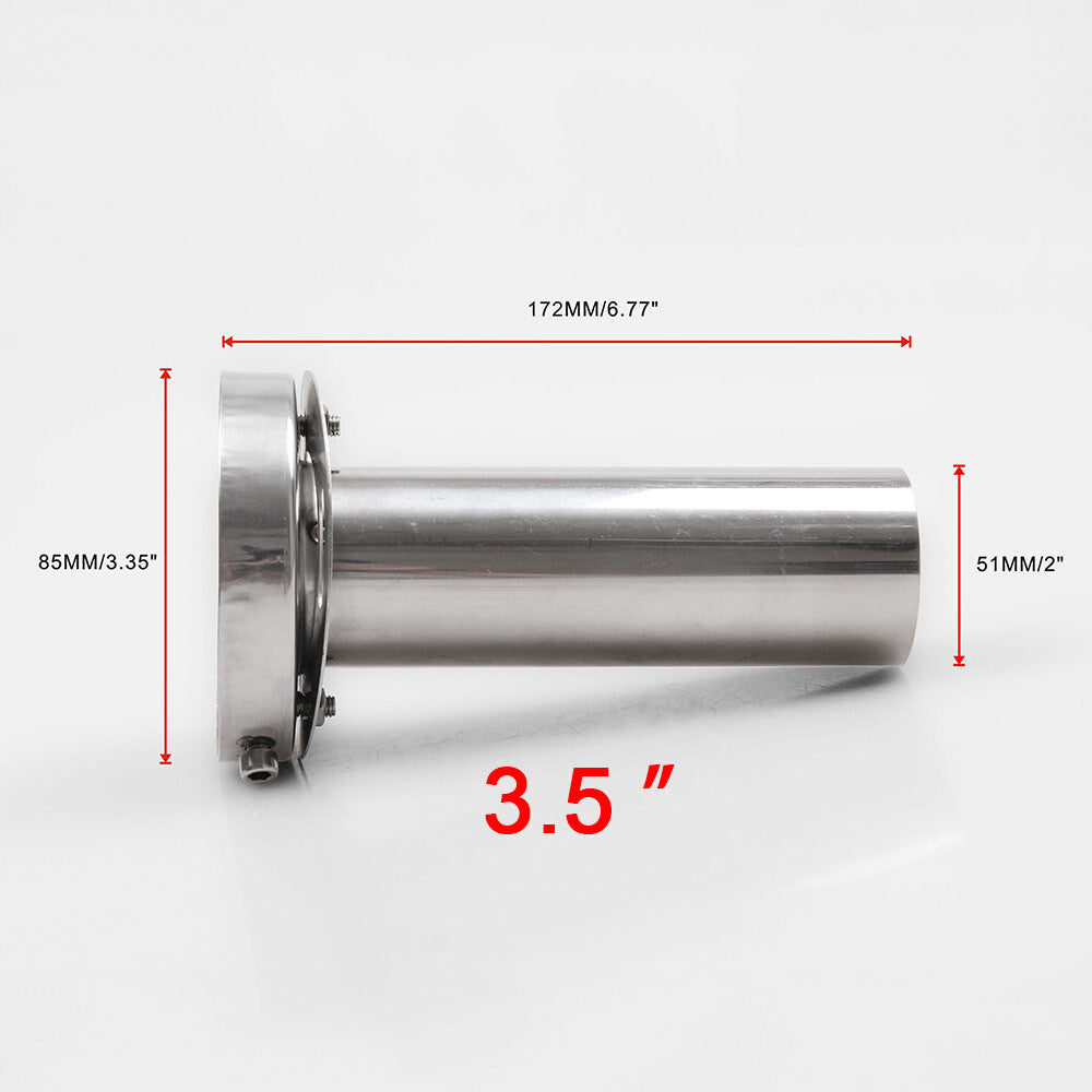3.5 Adjustable Round Tip Silencer Exhaust Muffler Removable Stainless for Honda Q