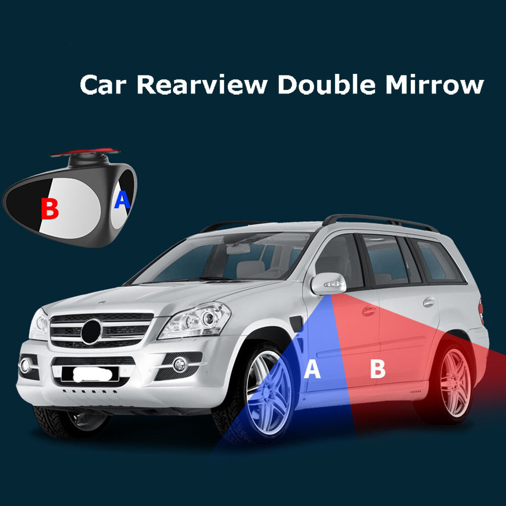 2 Side 360¡ã Rotatable Auto Car Blind Spot Convex Rear View Parking Mirror Safety