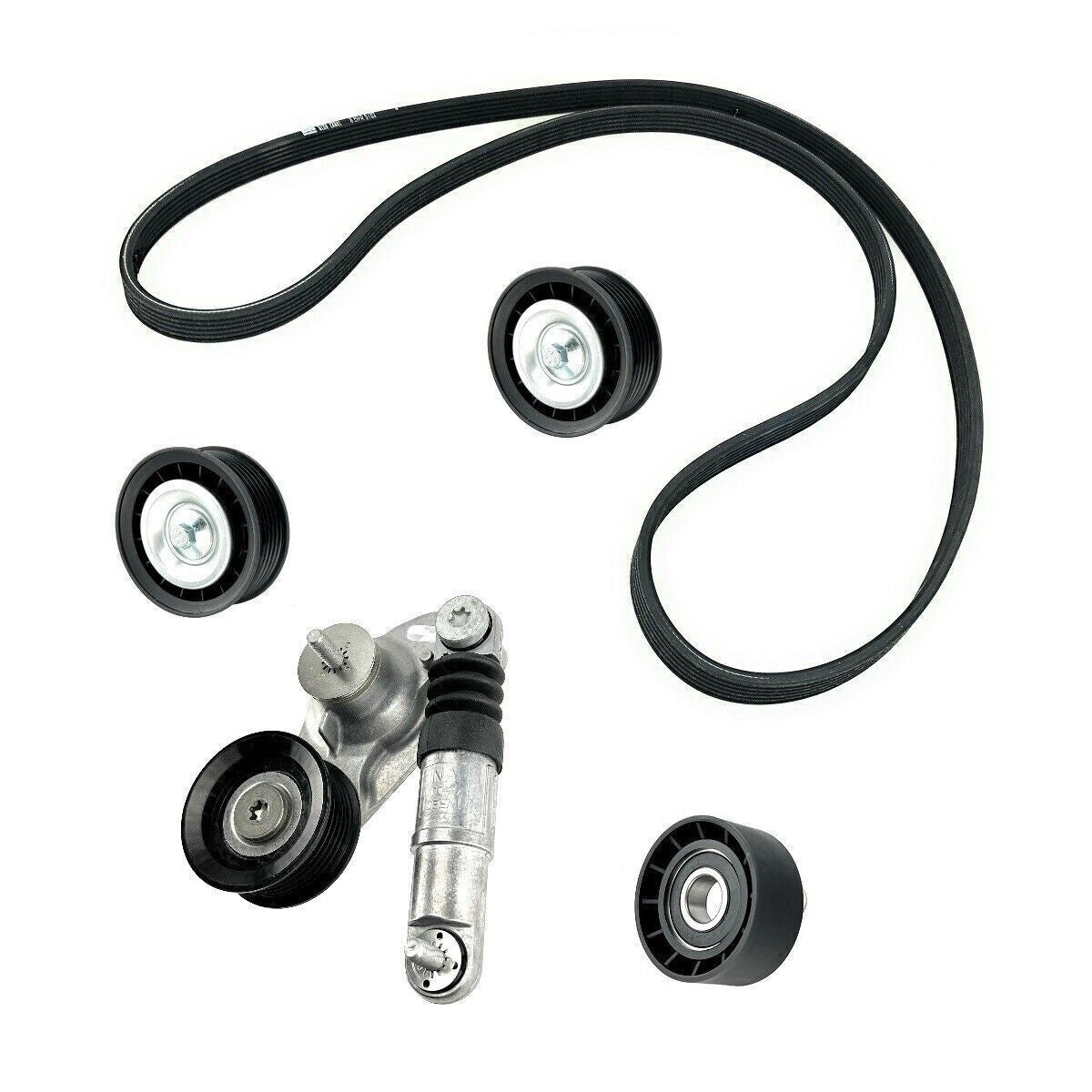 5Pc Drive Belt Tensioner Idler Pulley Kit for Range Rover Evoque 12-17 2.0L 4Cyl n