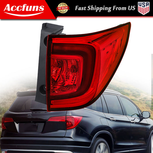 Right-hand rear exterior taillights applicable to 2016-2018 for Honda Pilot/2022-2023 Passpor in Chrome Red. n