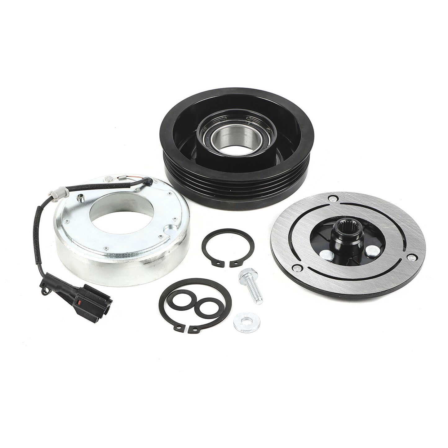 AC Compressor Clutch Kit For: 2008-2014 for Subaru Impreza 2.5L Coil Pulley Hub