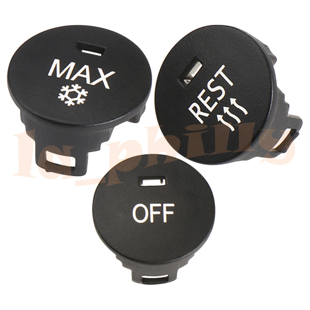 1 Set of Front A/C Switch Button Cover for BMW E60 E61 E63 E64 5 Series Black