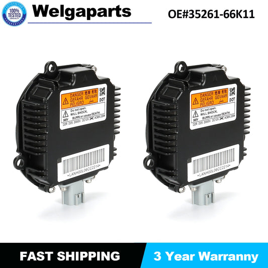 2x New HID Xenon Headlight Ballast 35261-66K11 for Infiniti G35 G37 Sedan Coupe