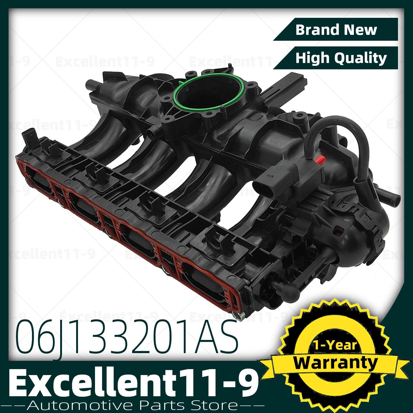 Intake manifold #06J133201AS is suitable for Audi A3, Q3, TT, CC, for Golf , for Jetta , for Passat , and for Tiguan . n
