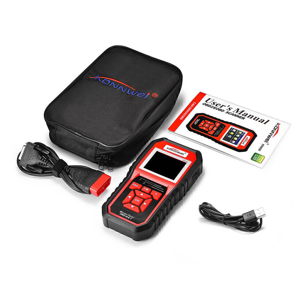 Automotive Diagnostic Code Scanner Tool Multilingual OBD2 KONNWEI KW850 Kit Set Q
