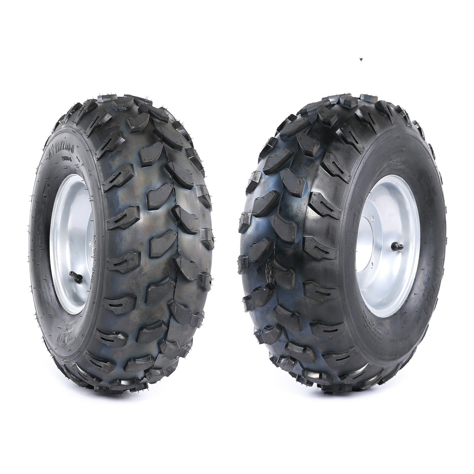 Set of 2 ATV Wheels 8 inch Tyres 19x7-8 19x7.00-8 Tyre Rim 4 Stud Quad Go Kart