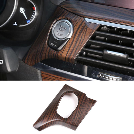 Engine Start Stop Button Panel Cover for BMW X3 G01 X4 G02 2018-22 ABS Pine Wood