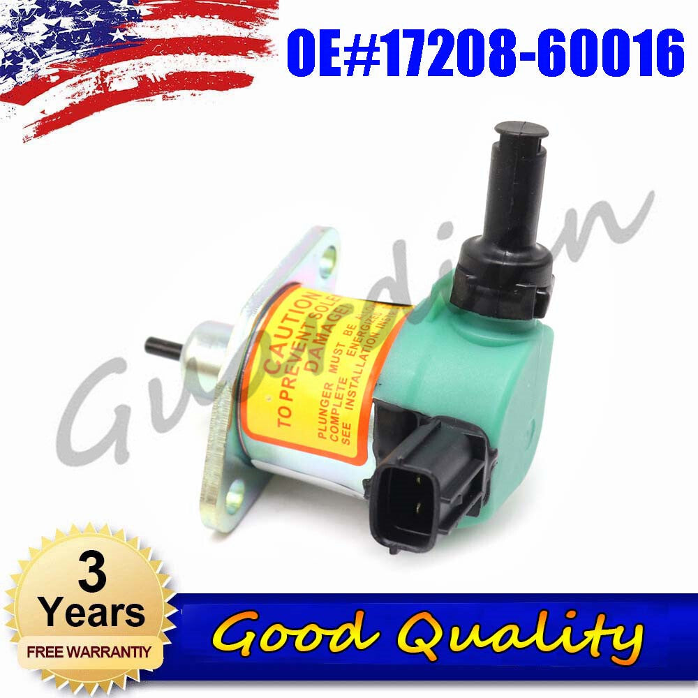 Fuel Shut Off Solenoid Valve for Kubota V1505 V1305 D1105 D1005 D905 17208-60016