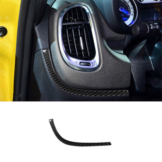 Carbon Fiber Below Driver Side Air Vent Cover Trim Strip For 2014-2017 for Fiat 500L