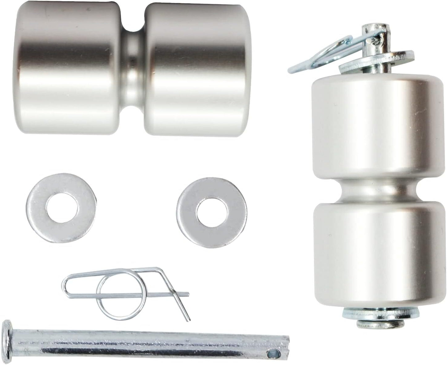 2 Pack Aluminum Alloy Trailer Tailgate Lift Assist Rollers Kit Washer Pins Rings