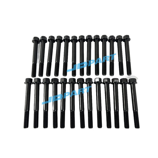 26-piece M11 cylinder head bolts for diesel engines.