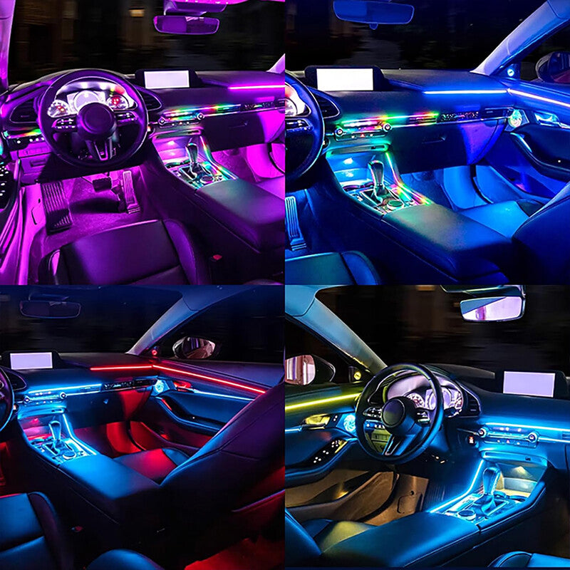 18 in1 Car Ambient Light 256 Color Symphony RGB Acrylic Guide Atmosphere Lights