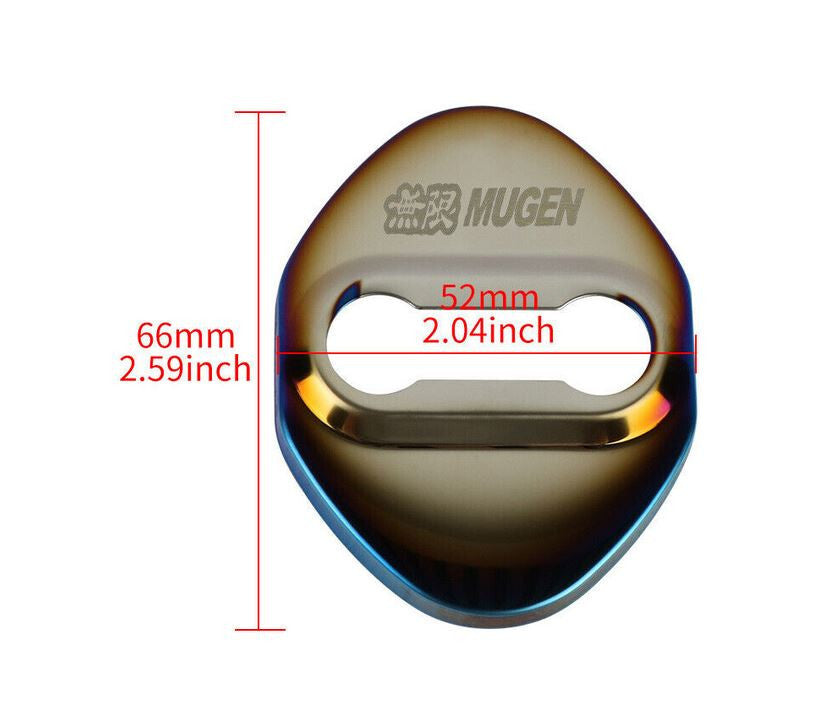 4-piece car door lock front latch cover, burning blue, suitable for Honda