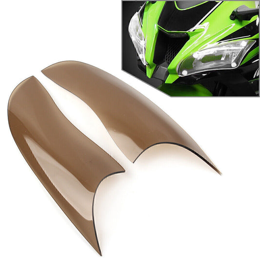 Front Headlight Cover Shield Lens Protector Smoke for KAWASAKI ZX-10R 2016-2018 Q